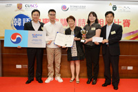 Lai Tsz-wai (2nd from left) scoops the championship of the Poem Recital Category